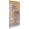 vidaXL Cortina para puerta insectos estampado palmeras 100x220cm bamb&uacute;