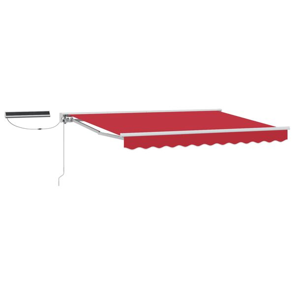 vidaXL Toldo Retr&aacute;ctil El&eacute;ctrico Rojo 3,5 x 2 m