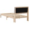 vidaXL Estructura de cama Marr&oacute;n 100 x 200 cm Madera de pino macizo