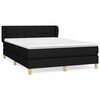 vidaXL Cama box spring con colch&oacute;n tela negro 140x200 cm