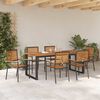 vidaXL Conjunto de Comedor de Jard&iacute;n 7 pcs Negro