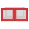 vidaXL Parque para beb&eacute;s con 2 puertas tela Oxford rojo