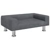 vidaXL Cama para perros de terciopelo gris oscuro 70x45x26,5 cm