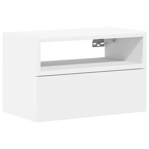 vidaXL Mesita de noche de pared blanco 45x26x28,5 cm