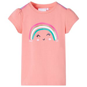 Camiseta infantil color coral claro 104