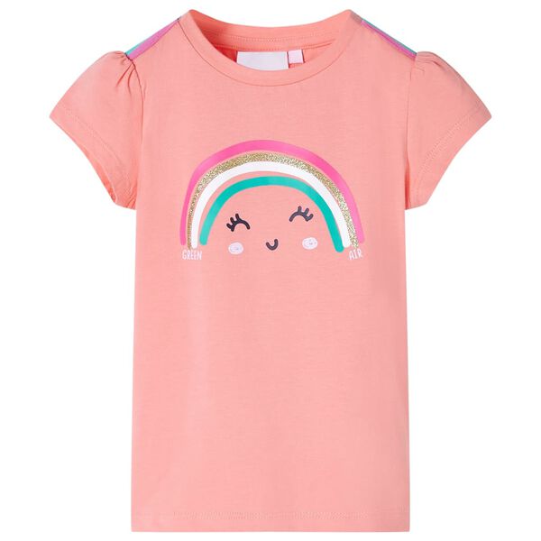 Camiseta infantil color coral claro 104