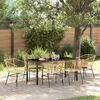 vidaXL Conjunto de Comedor de Jard&iacute;n 7 pcs Marr&oacute;n rat&aacute;n sint&eacute;tico