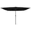 vidaXL Sombrilla de jard&iacute;n Negro 295 x 295 x 245 cm Poli&eacute;ster y Acero