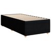 vidaXL Cama box spring con colch&oacute;n tela negro 80x200 cm