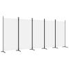 vidaXL Biombo divisor de 5 paneles de tela blanco 433x180 cm