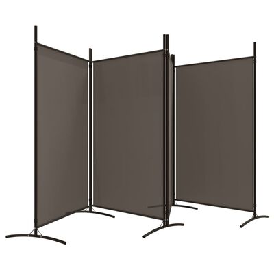vidaXL Biombo divisor de 4 paneles de tela gris antracita 346x180 cm