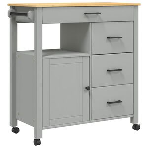 vidaXL Carrito de cocina MONZA madera maciza de pino 84x40x88,5 cm