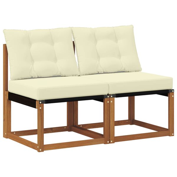 vidaXL 2 Pieza Sof&aacute; central de exterior