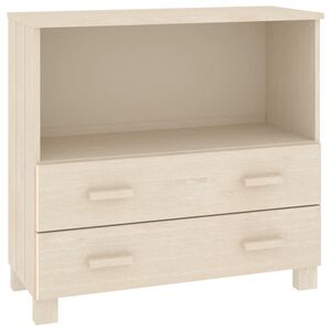 vidaXL Aparador HAMAR madera de pino maciza marr&oacute;n miel 85x35x80 cm