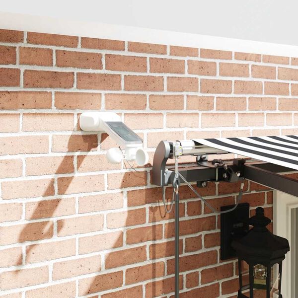 vidaXL Toldo retráctil automático luz LED antracita y blanco 400x300cm