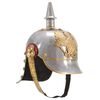vidaXL R&eacute;plica de casco de soldado prusiano LARP acero plateado