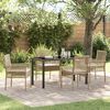 vidaXL Conjunto de Comedor de Jard&iacute;n 5 pcs Beige rat&aacute;n sint&eacute;tico