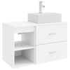 vidaXL Juego de muebles de ba&ntilde;o 2 uds. Blanco Madera de ingenier&iacute;a