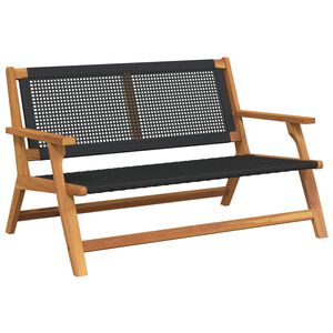 vidaXL Muebles de jard&iacute;n Negro 122 x 78 x 73 cm