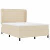 vidaXL Cama tipo Box Spring con colch&oacute;n Crema 160 x 200 cm tela
