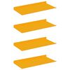vidaXL Estante flotante 4 pcs Amarillo Mostaza 40 x 18 x 2,5 cm Acero