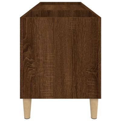 vidaXL Mueble de discos madera contrachapada roble marrón 121x38x48 cm
