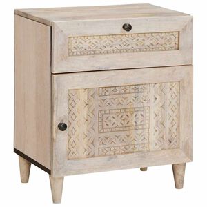 vidaXL Mesa de noche Blanco 50 x 33 x 60 cm Madera de ingenier&iacute;a