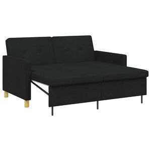 vidaXL Sof&aacute; cama desplegable Negro Tela