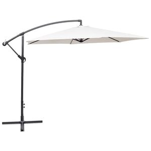 vidaXL Sombrilla voladiza de jard&iacute;n blanco arena 3 m