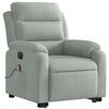 vidaXL Sillón de masaje reclinable elevable terciopelo gris claro
