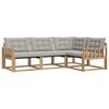vidaXL Conjunto de sof&aacute;s de exterior 4 uds. Blanco y Gris Claro