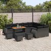 vidaXL Conjunto de sof&aacute;s de jard&iacute;n 13 pcs Negro rat&aacute;n sint&eacute;tico