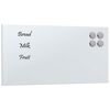 vidaXL Pizarra magn&eacute;tica de pared vidrio templado blanco 40x20 cm