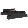 vidaXL Conjunto de sof&aacute;s de jard&iacute;n 9 uds. Negro 100 x 55 x 73 cm