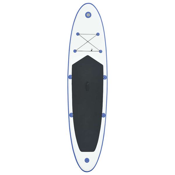 vidaXL Juego de tabla de paddle surf hinchable azul y blanco