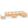 vidaXL Juego de muebles de jard&iacute;n 9 piezas madera maciza de pino