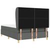 vidaXL Cama con Somier y Colch&oacute;n Gris Oscuro 90x190 cm de Tela tela