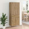 vidaXL Alacena Roble artesanal 69,5 x 34 x 180 cm Madera contrachapada