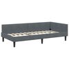 vidaXL Estructura de cama en esquina Gris oscuro 90 cm x 190 cm