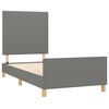 vidaXL Estructura de cama sin colch&oacute;n tela gris oscuro 90x200 cm
