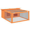 vidaXL Conejera de madera maciza de pino marr&oacute;n 117,5x97x47,5 cm