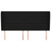 vidaXL Cabecero con orejas de tela negro 183x23x118/128 cm
