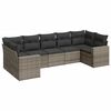 vidaXL Set de sof&aacute;s de jard&iacute;n 7 piezas con cojines rat&aacute;n PE gris
