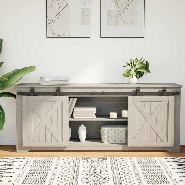 vidaXL Kit de puerta corredera de armario acero carbono 152 cm