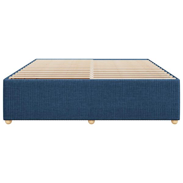 vidaXL Cama sin colch&oacute;n tela azul 200x200 cm