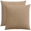 vidaXL Funda de almohada 2 pcs ALMELO Marr&oacute;n 70 x 70 cm pana