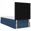 vidaXL Estructura de cama otomana con colch&oacute;n tela azul 80x200cm
