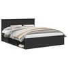 vidaXL Estructura de cama Negro 160 x 200 cm Madera de pino macizo
