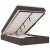 vidaXL Estructura cama otomana colch&oacute;n tela marr&oacute;n oscuro 120x200cm