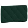 vidaXL Cama con colch&oacute;n terciopelo verde oscuro 90x200 cm